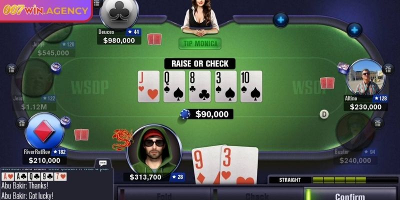 Các vòng cược quan trọng trong Poker 007Win