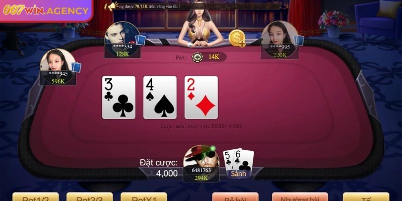 Xì Tố 007win – Sảnh Game Đẳng Cấp Cho Người Mê Chiến Thuật 2 Giao diện thiết kế đơn giản